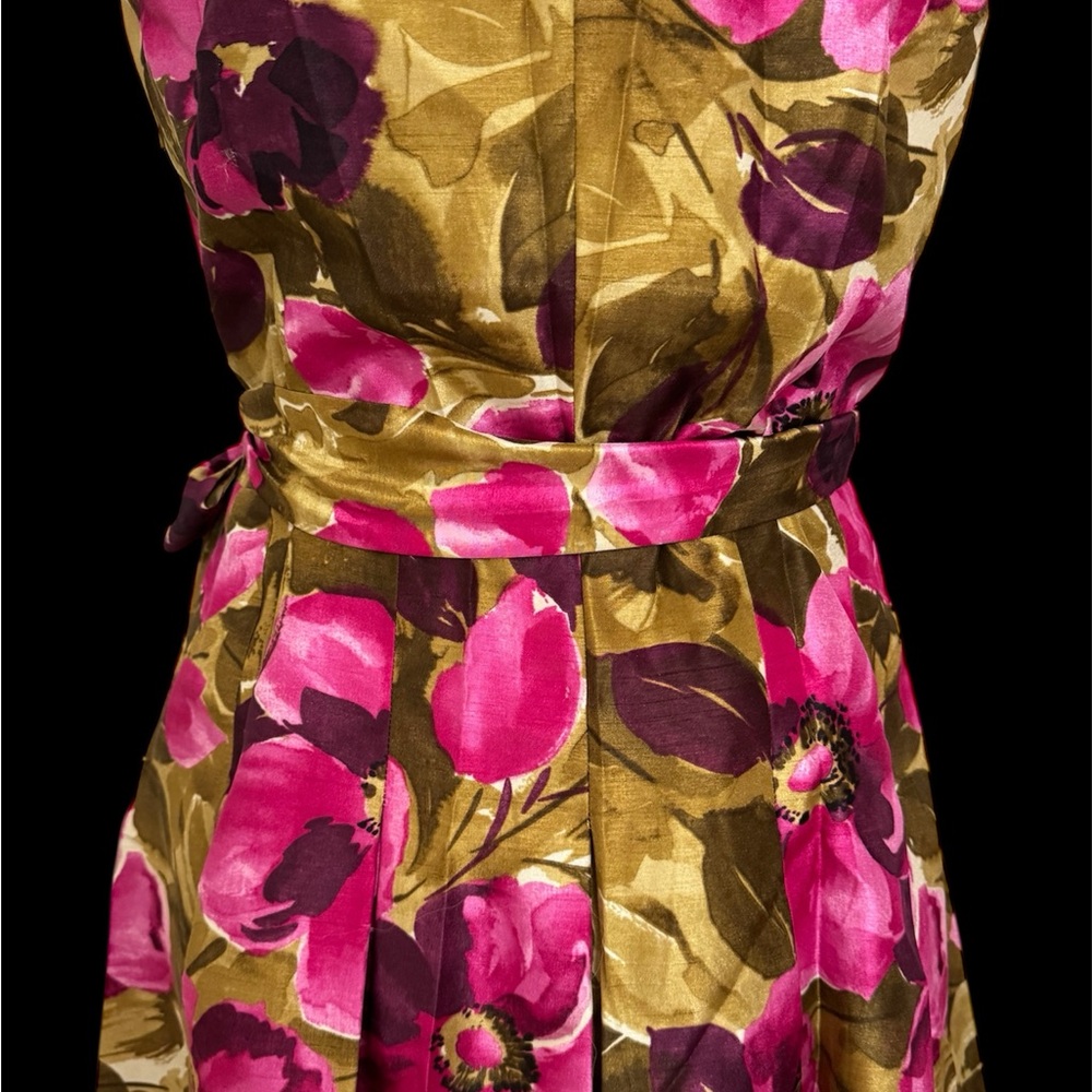 Jessica Howard Pink and Green Floral Midi Dress - Picture 2 of 7